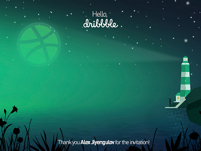 Hello, Dribbble! first shot hello dribbble lighthouse