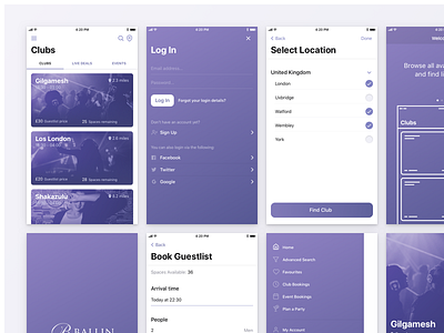 Nightlife Planning App app ios 11 iphone nightlife ui