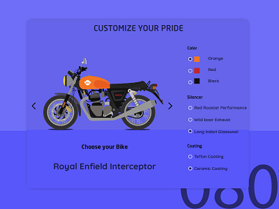 Day80 - Customize UI 080 adobe dailyui motor royal enfield ui ux