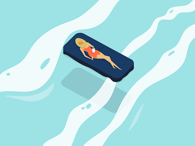 Chillin chillin illustration relaxing vector water