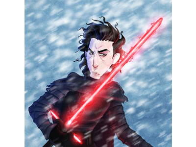 Kylo Ren fanart character design digital kylo ren photoshop star wars wacom