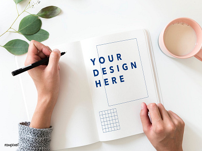 Your Design Here. book design flatlay graphic design minimal mock up mockup note notebook