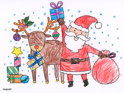 Masterpiece christmas coloring deer kids kids coloring masterpiece rudolph santa santa claus