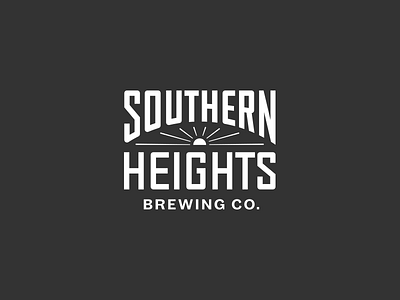 Southern Heights Brewing Logo beer industrial lettering logo sun