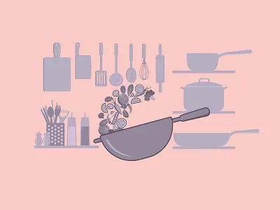 Cooking cook vegetable wok