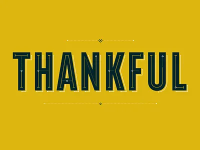 Thankful lettering typography