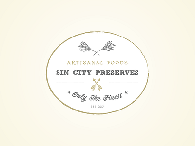 Sin City Preserves Logo adobe illustrator design logo logodesign logotype vintage