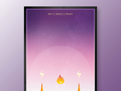 Spyro 2: Gateway to Glimmer | Illustration Poster dragon gaming graphics illustration minimal playstation poster simple spyro typography videogame