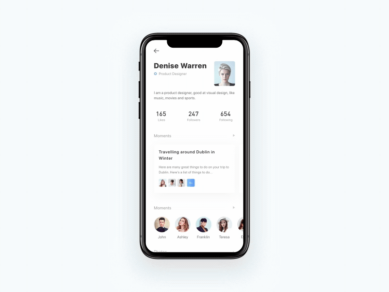 Profile Animation animation app motion graphics profile ui