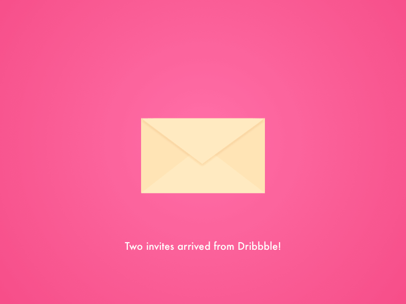 Two Dribbble Invites dribbble envelope invite victory