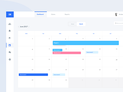 Platform dashboard app calendar dashboard employee ui ux webapp