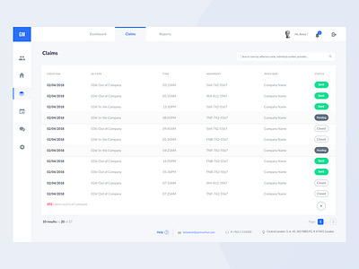 Platform dashboard app calendar dashboard employee ui ux webapp