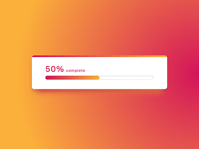 Progress Bar – Day 86 #DailyUI 86 bar daily dailyui gradients progress ui ux web website