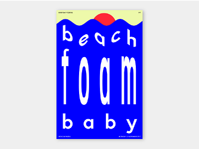 197 - Beach Foam Baby abstract colour gradient illustrator noise pattern poster print risography shape typography