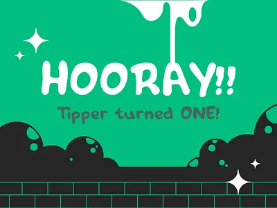 My font Tipper turned one! font free free font freebie hand drawn tipper typeface typography