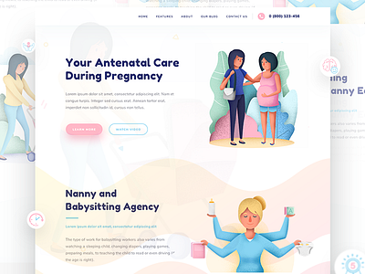 Babysitter - Sneak Peak app babysitter design icons illustration logo pragnent ui ux web