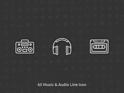 65 Music & Audio Vector Line Icon audio icon icon set icons line music retro stroke thin vector
