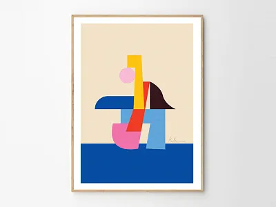Shape Sculpture abstract color construction geometry illustration