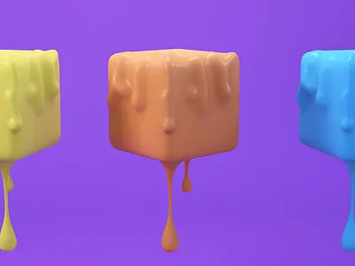 Cubic melting 3d adobe animation behance cinema4d cube design graphic illustration melting motion