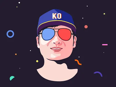 my lover app avatar black blue illustration red ui ux