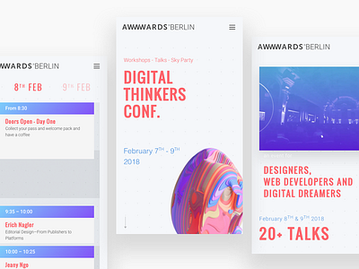 Awwwards Conf. 2018 animation awwwards black clean dailyui design flat gif minimal ui ux web design