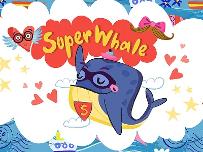 Super Whale Stickers for iMessage imessage marushabelle stickers super whale