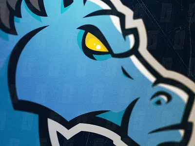 Mustang esports horse illustrator logo mascot mustang sport unicorn