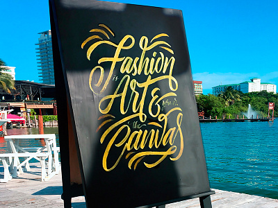 Live Painting acrylic brush brush script brushpen chuckchai gold handmade handwritten lettering script lettering