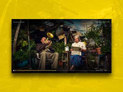 Yellow Video Player media multimedia player ui ux video yellow