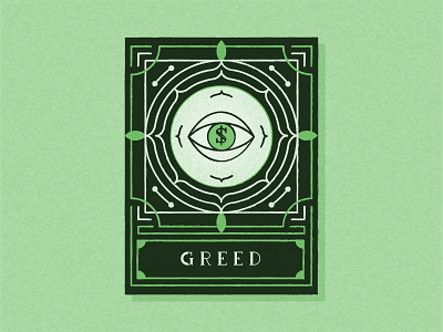 Greed adobe illustrator aksara type foundry collaboration flat design grain illustration seven deadly sins studio pinus texture vector