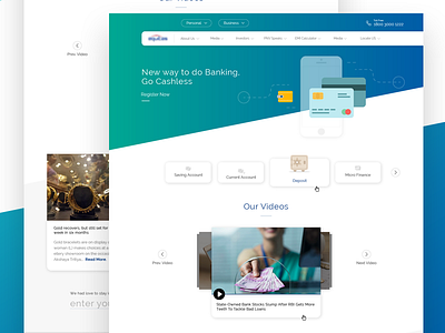 Homepage Design banking design illustrative