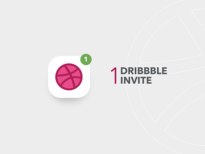 1 Dribbble Invite dribbble invite giveaway invitation one