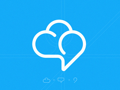 Cloud 9 logo chat cloud cloud 9 logo cloud logo grids logo minimal nine