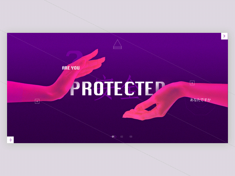 P R O T E C T E D animation concept design motion type ui ux web