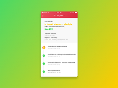Daily UI #020 - Location Tracker 020 daily dailyui hint package parcel post status tracking ui ux
