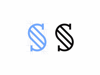 S grid logo mark minimal monogram