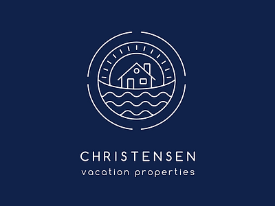 Vacation Properties Logo house lines logo modern properties real estate vacation