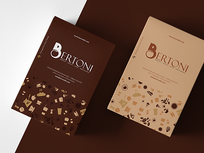 Bertoni Package Design bakery logo bakery pattern branding brown packaging cafe cake box food logo logo logo design pastry pastry pattern