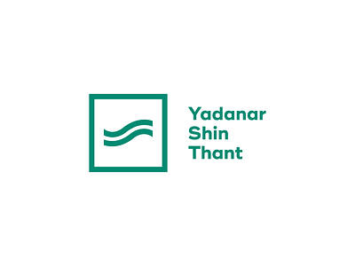 YST: Logo block branding letspanda logo mark minimalist river square symbol water wave