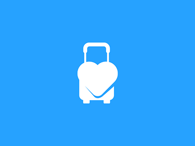 Meetworld andrea brand heart icon logo meet people travel trip trolley vaduva world