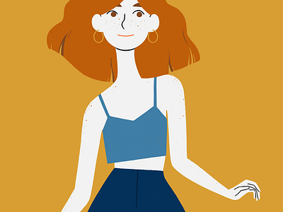 Freckle fresh 70s fashion freckles illustration yellows