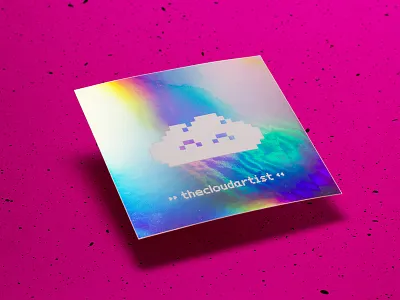 Holographic Happycloud Stickers stickers