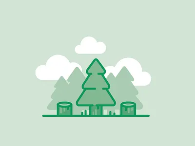 Deforestation conservation deforestation forest green icon illustration leaf line nature tree vector woods