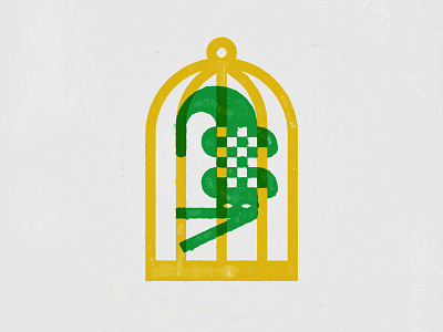 The golden cage animal cage crocodile gold golden icon minimal reptile texture treasure