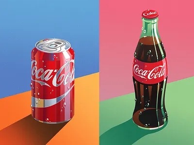 Coke Illustrations coca cola coca cola bottle cocacola coke coke art coke bottle coke can digital illustration illustration illustrator product illustration vector illustration