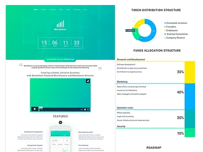 Landing Page Blocksense app bitcoin blockchain cryptocurrency landingpage launch learn website