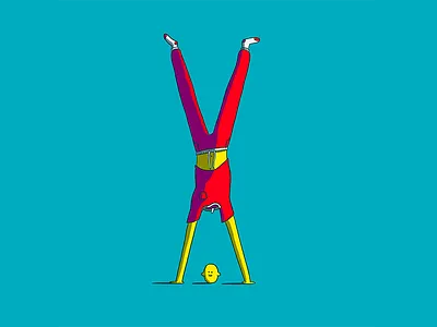 Handstand colors decapitated handstand primary procreate sketch