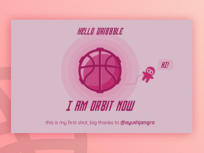 Hello Dribbble astronaut firstshot illustrator orbit photoshop