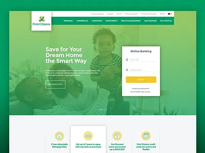 Bank Landing Page concept bank finance landing page ui ux website