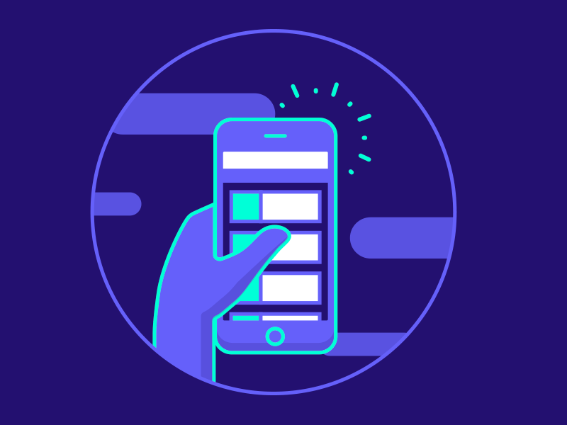 Illustrations - La petite merveille blue dark green illustration iphone line paper phone purple